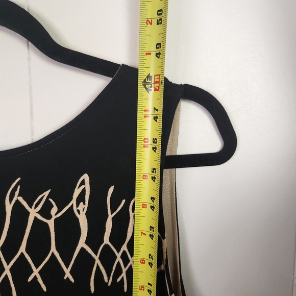 Animale Black Sleeveless Midi Dress Pockets Size Medium Lagenlook Boho Summer - Picture 9 of 11